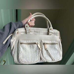 Elegant Cream Women's Satchel Handbag